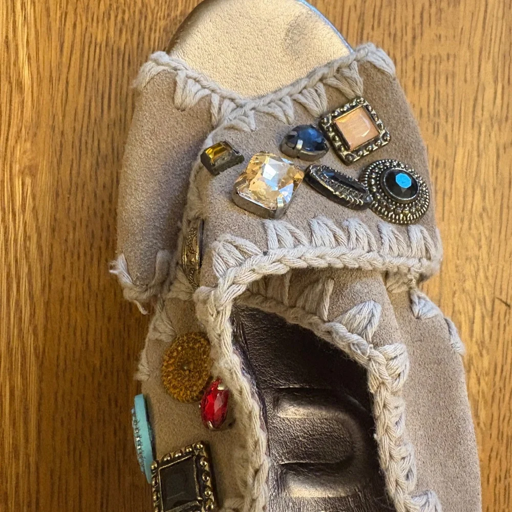 Mou jewel wood heel sandals - Picture 8 of 8